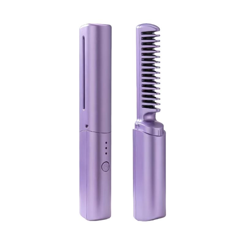 

Ergonomic Baby Hair Styling Brush with Negative Technology Hair Straightener Tool for Gentle Straightening & Curling фиолетовый