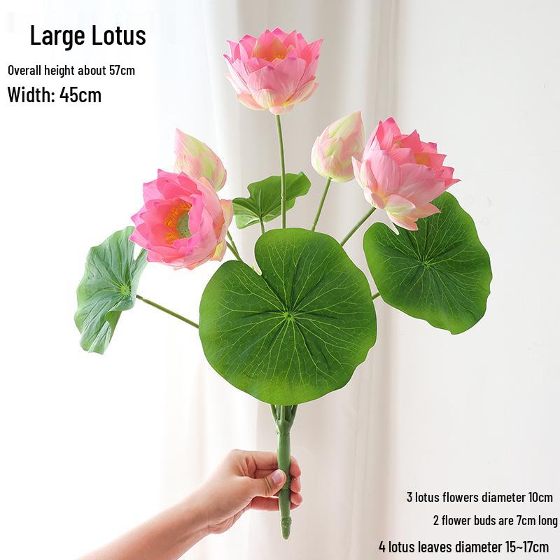 Artificial Lotus Pond Decor: Single Display for Living Room, Photo Props, or Landscaping
