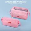 2024 Large Capacity Canvas Pencil Case For Students With Multiple Colors And Compartments