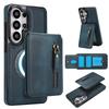 2 In 1 Detachable Zipper Magnetic Cards Holder Case For Samsung S26 Ultra S25 Plus S24 S23 A56 A26 A36 Vertical Pocket Bag Cover