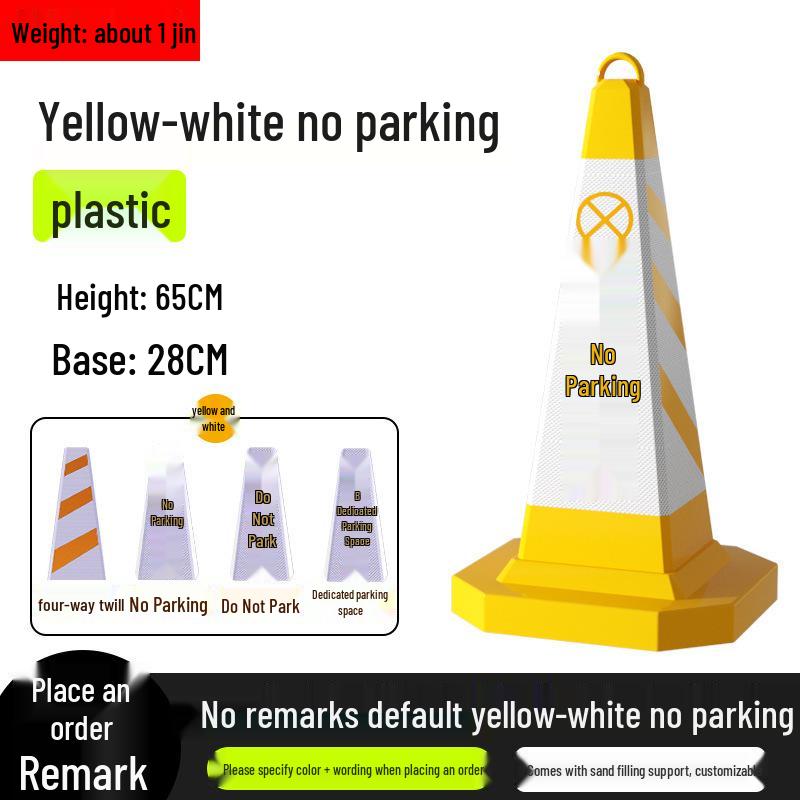 No Parking Zone Reflective Warning Cone
