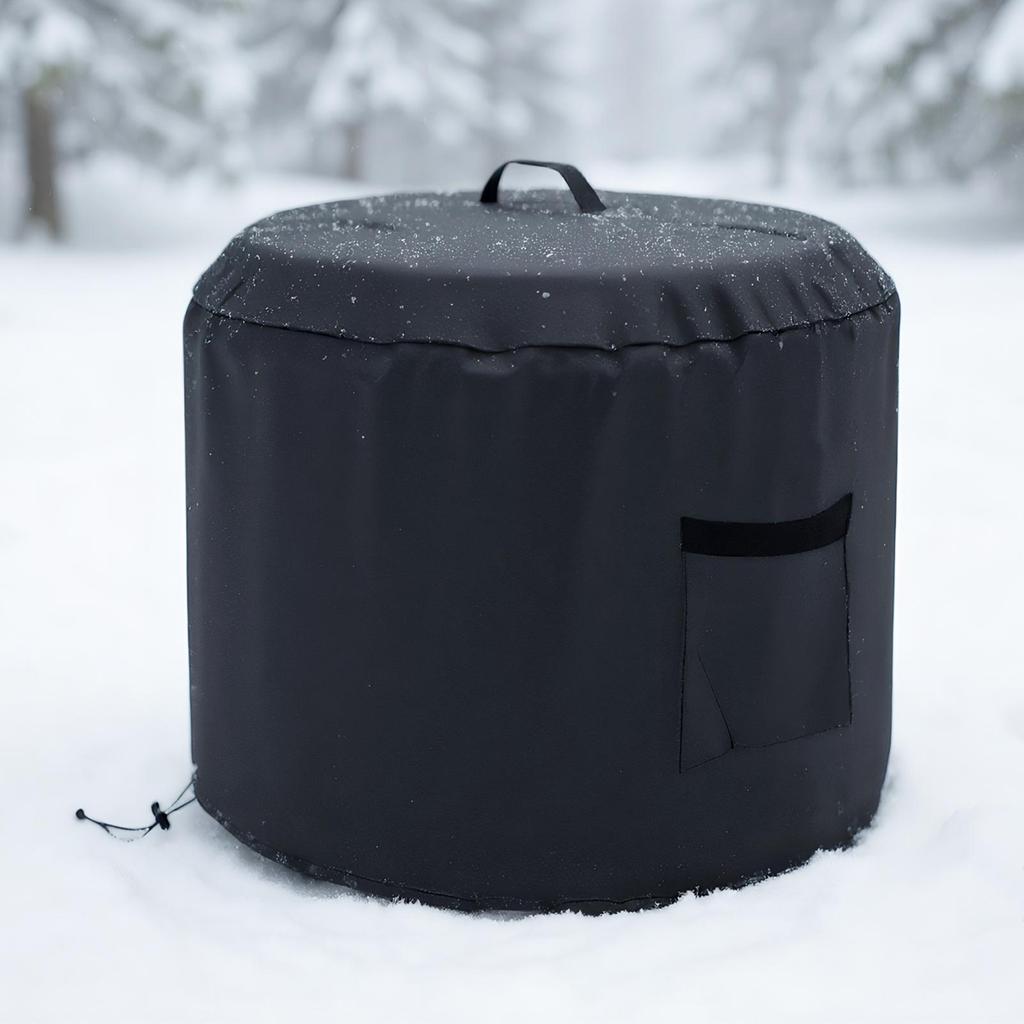 Kulatý kryt na ohniště Vodotěsný kulatý chránič ohniště Oxfordová tkanina Větruodolný chránič s boční kapsou na déšť