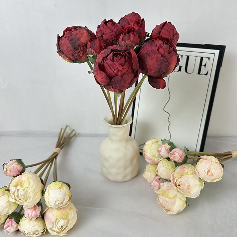 Peony Artificial Flower Bouquet For Wedding Photography And Home Decor