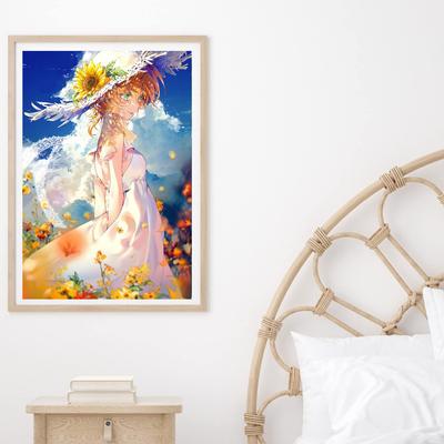 Pintura de Diamante DIY 5D Linda Menininha Kit Ponto Cruz Mosaico Bordado Diamante Rosa Completo Redondo Quadrado Broca Decoração de Casa