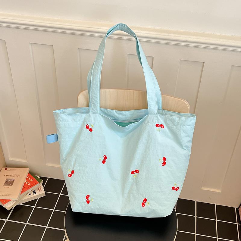 Borsa in Tela Ricamata Borsa Tote Grande Capacità Borsa a Spalla da Pendolare Donna