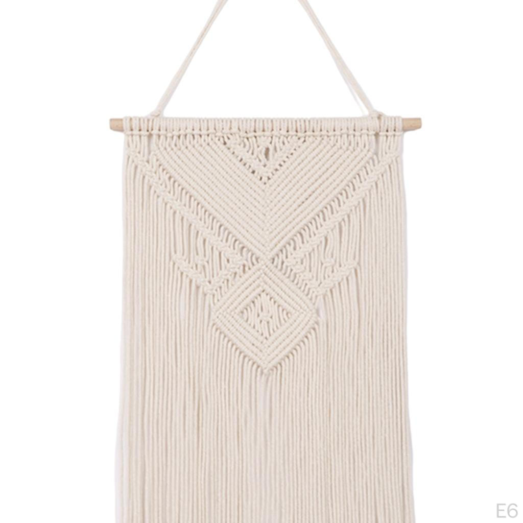 Beige Wall ing Tapestry, Bohemian Macrame Tassel Decoration Woven Tapestry Party Background