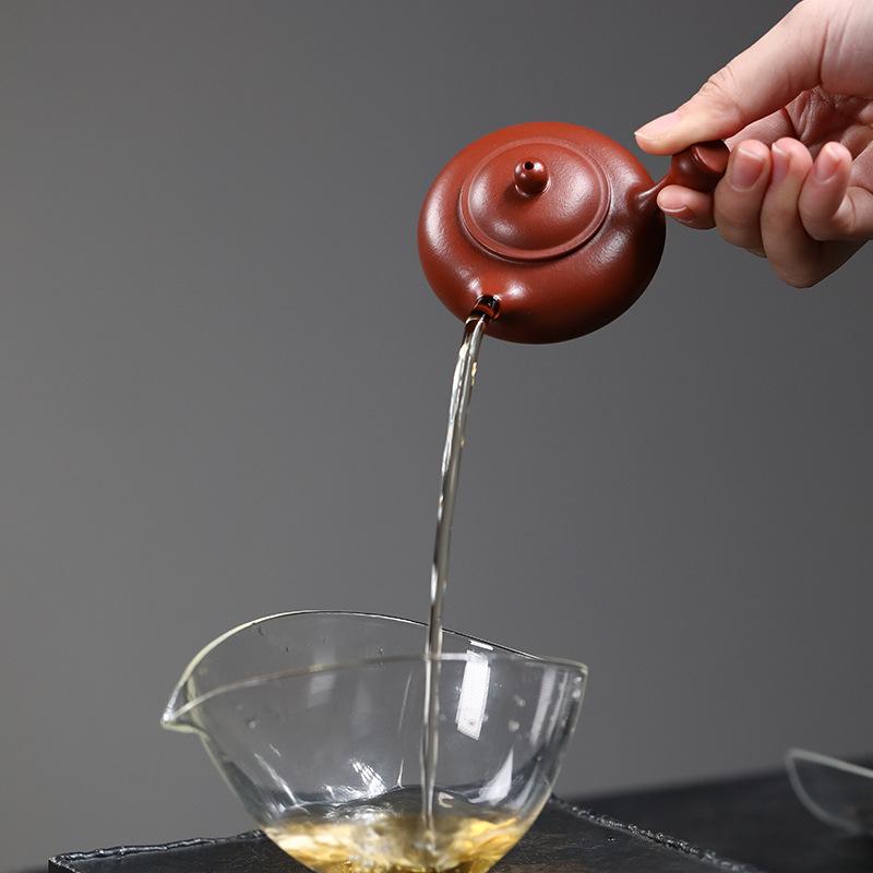 80ml Chinesische Yixing Lila Ton Teekannen Handgefertigter Zisha Kessel Kleine Kapazität Seitenhenkel Teekanne Haushalt Teegeschirr