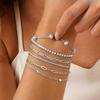 Bohemian Minimalist Women's Hand Jewelry Set: 6 Multi-layer Simple Bracelets