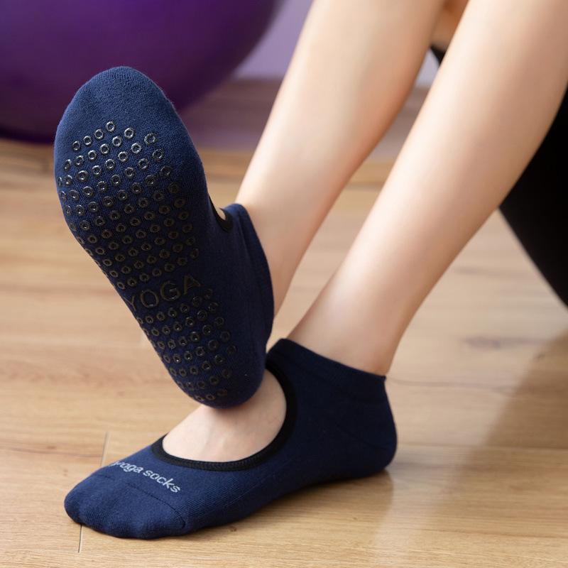 Sports Yoga Socks Women/Girl Non Slip Breathable Backless Indoor Gym Floor Ankle Sock Ladies Fitness Ballet Dance Pilates Sock