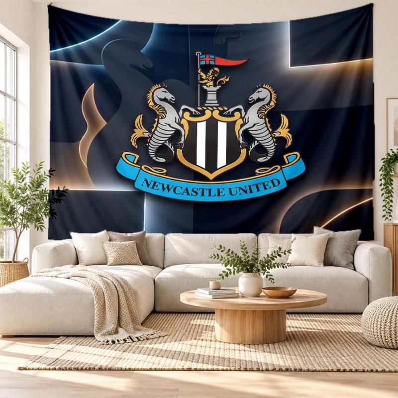 Newcastle United Football Wall Tapestry, Soft Fabric Wall Hanging, Decorative Backdrop For Bedroom Home Wall Art