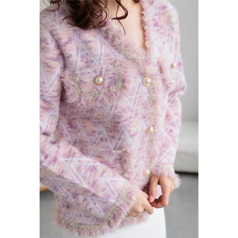 Women's Autumn and Winter Temperament Commuter V-neck Cardigan Sweater