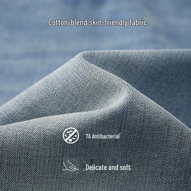 EMZ Ordos Men's Antibacterial Loose Straight Denim Jeans