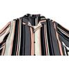 Men's Summer Rayon Cool Short-Sleeved Shirt Couple Retro Casual American Street Stripes Yuppie Hong Kong Style Blouse