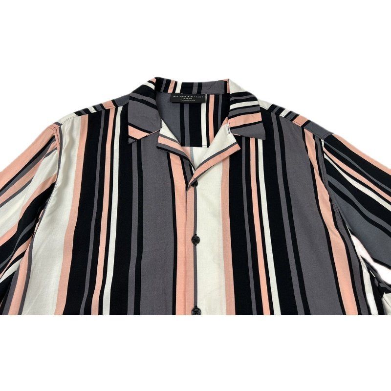 Men's Summer Rayon Cool Short-Sleeved Shirt Couple Retro Casual American Street Stripes Yuppie Hong Kong Style Blouse