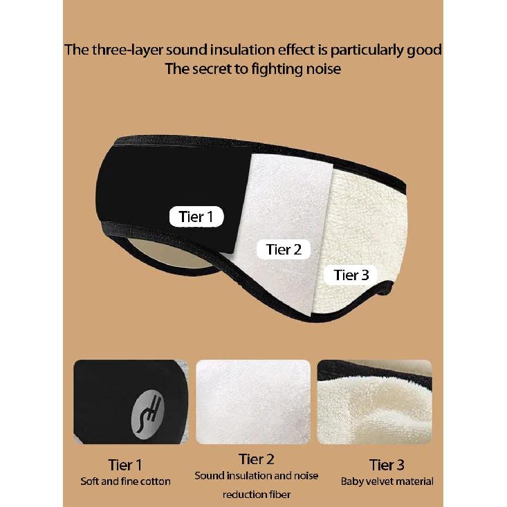 Universal Noise-Isolating Earmuffs with Eye Mask for Sleep & Outdoor Winter Sports - Velcro & Velvet for Men & WomenMakeup