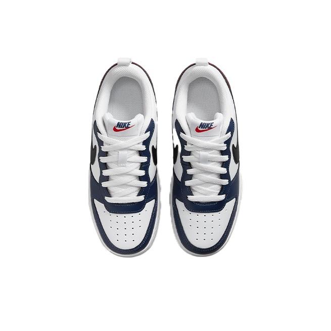 Nike Court Borough Low 2 GS USA Dětské tenisky Bílá Půlnoční modř Černá DO7446-101
