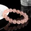 Natural Pink Quartz Bracelet 7A Grade Grapefruit Round Beads Handcrafted Boho Style Women Men Jewelry