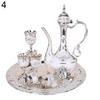 8Pcs/Set European Cup Kettle Vintage Metal Wine Wedding Tray Kit Home Gifts