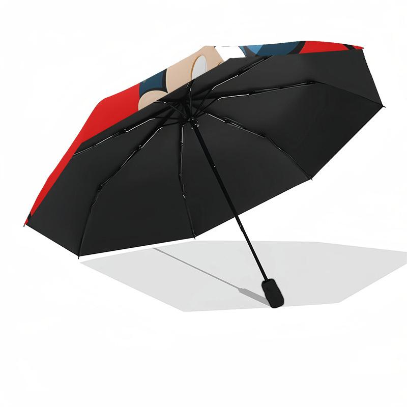 Mickey Mouse, Cartoon Themed Automatic Opening and Closing Umbrella, Brightly Colored 8-rib Portable Umbrella, Suitable for Men and Women, A Perfect G