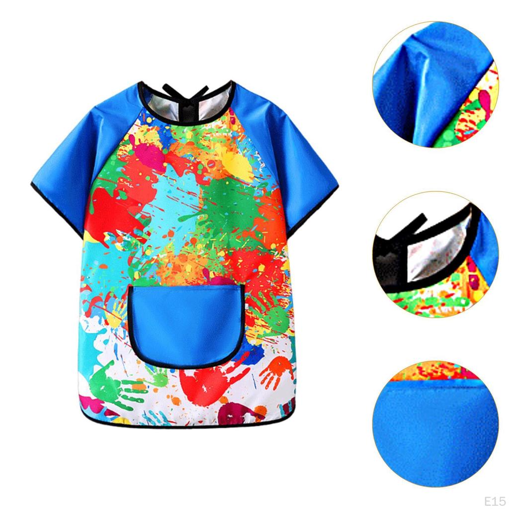 Art Smock for Kids, Children Play Apron, Soft Practical Baby Eating Bibs, Painting