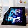Colorful kpop Artwork Blanket Flannel Blanket for bed, sofa, Camping, Hiking, Picnic Essentials, gift for family Fan gifts