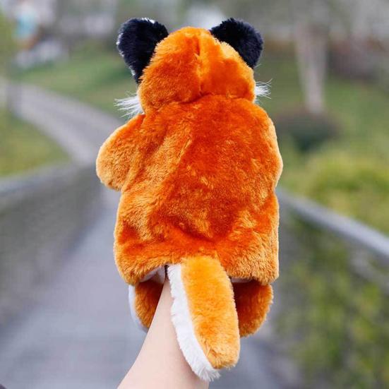 25cm Fox Puppet Cute Animal Doll Plush Toys Hand Flexibility Training