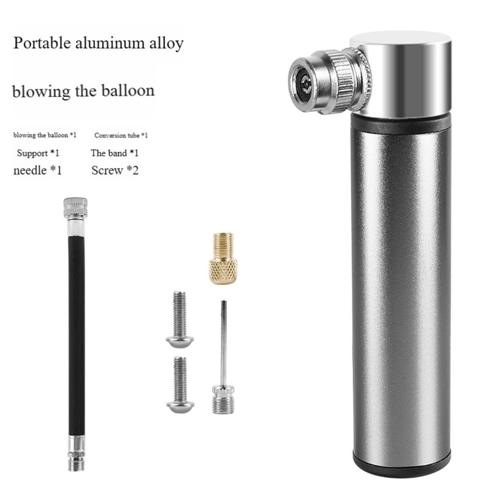 Mountain Bike Aluminum Mini Pump Portable Road Bike Pump Universal for American and French Valve Handheld Basketball Inflator
