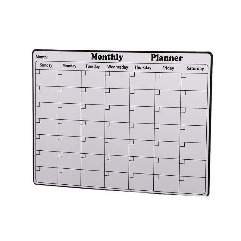 28*21cm Magnetic Refrigerator Sticker Calendar Magnetic Whiteboard Wall Sticker Learning Month Plan