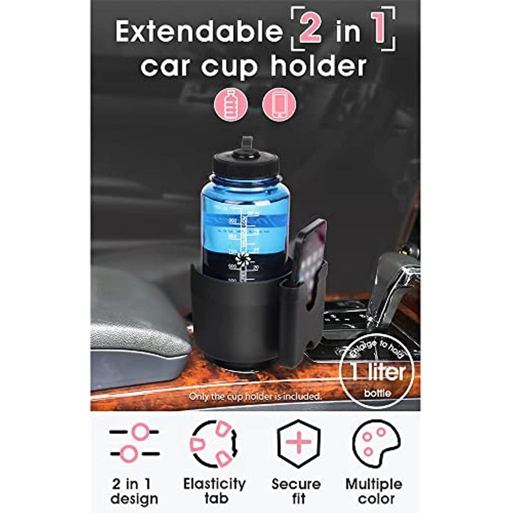 Uchwyt na butelkę z mlekiem dla niemowląt Rozbudowany uchwyt samochodowy na kubek. Uchwyt na napoje 2 w 1. Uchwyt na telefon