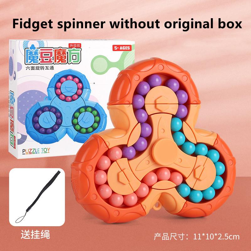 New Six-sided Rotation Finger Bean Intelligence Gyro Antistress Fingertip Cube Learning Educational Magic Disk For Kids Gift
