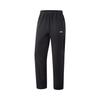 Li Ning Table Tennis Series Simple Versatile Thick Comfortable Casual Straight Leg Fleece Lined Warm Knitted Sports Pants Unisex Pants AYKV465-1