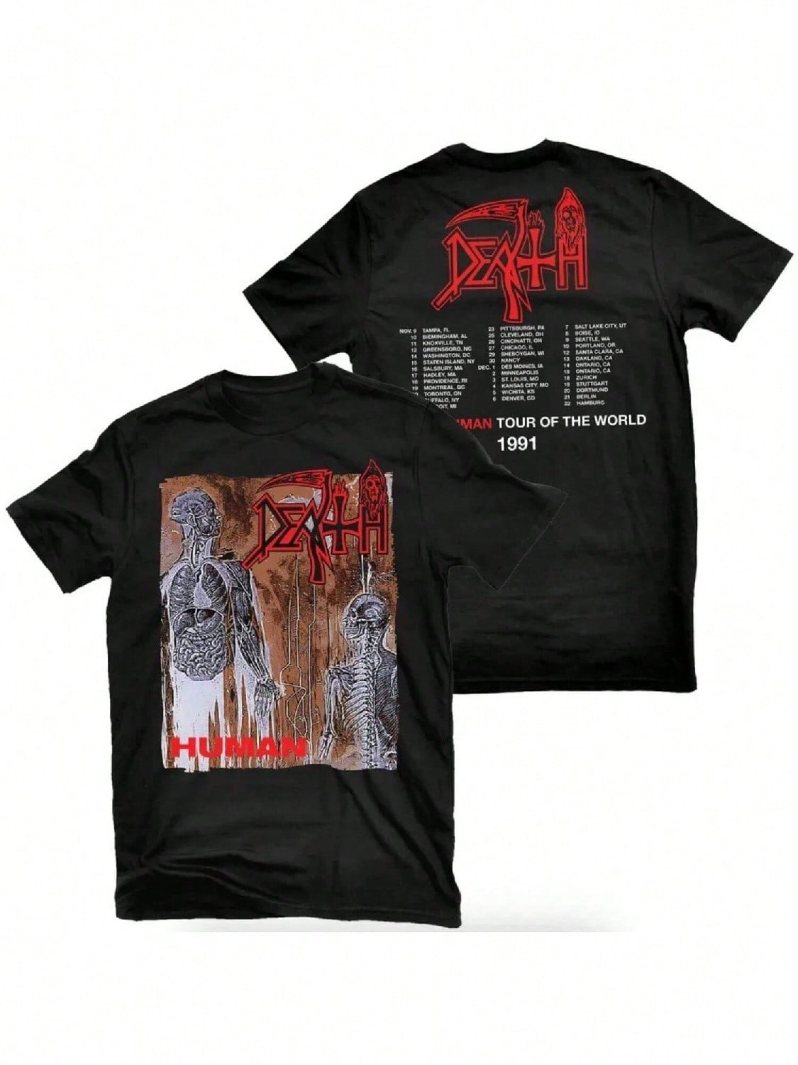 Humorous The Representative Band Of Death Metal T-Shirt unisex Wounisex Summer Cotton Band T Shirt Death Metal Short Sleeve Tee Tops (2) S разноцветный