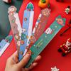 Cute Christmas Cartoon Magnetic Ruler - Soft Stationery Gift for Elementary Students