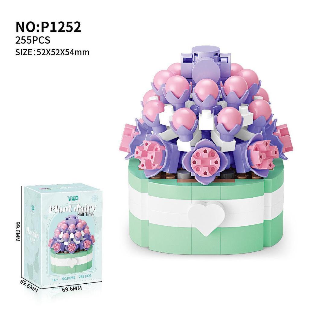 Simulation Succulent Flowers & Potted Plants Building Blocks Compatible with Lego - Perfect for Children's Day