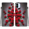 Handmade PU Leather Flip Case for Redmi A1/Redmi A2 Anti-Slip Shockproof Cover with Wrist Strap & Heart/Rose Cat Designs