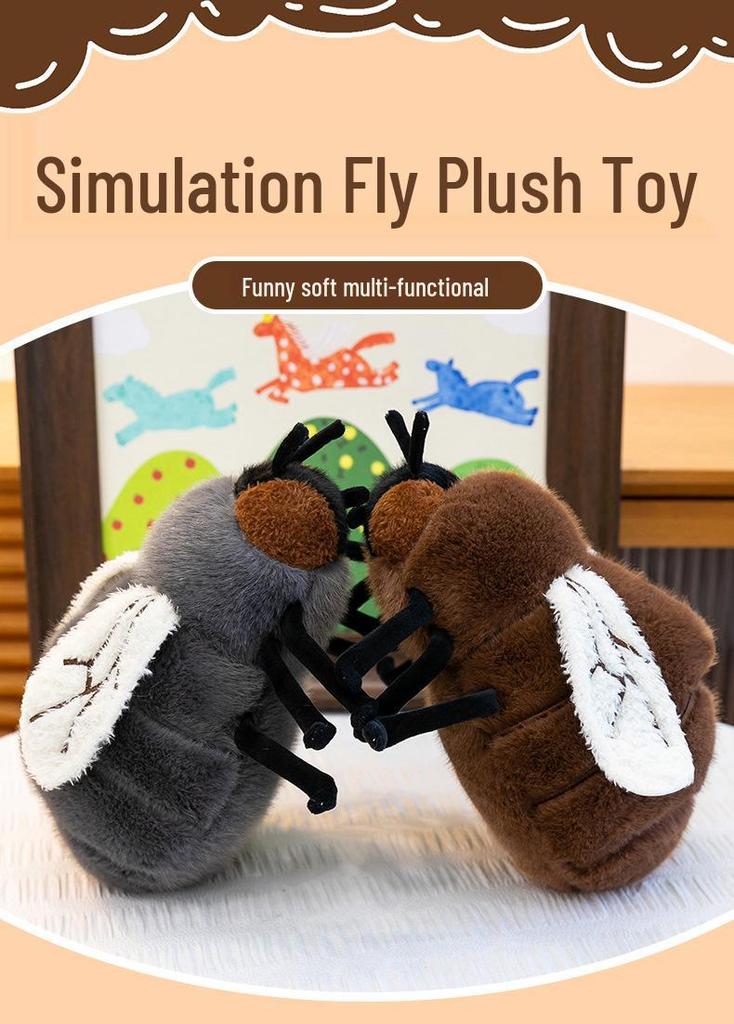 Realistic Fly Plush Toy Prank & Sleep Hug Pillow - Dung Beetle Design for Men and Women Birthday Gift