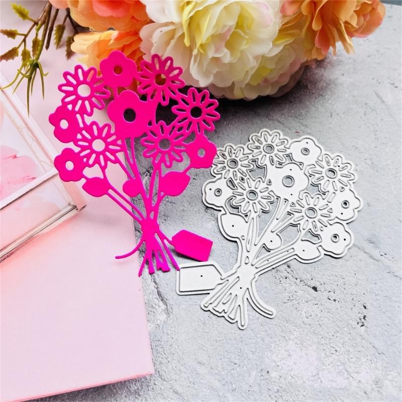 Flower Label Metal Cutting Dies Scrapbooking Decorative Embossing Paper Cards
