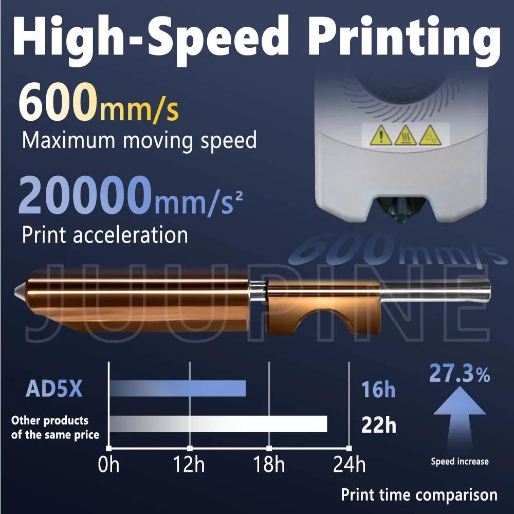 New For FlashForge Ad5x Nozzle Hardened 0.25 0.4 0.6 0.8 Adverturer Ad5x Flashforge Extruder Ad5x Hotend 3d Printer Accessories