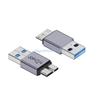 R6FF Aluminum Alloy Type C/USB to MicroB Converter 10Gbps Data Sync Cable for Phones External Hard Disk Drives