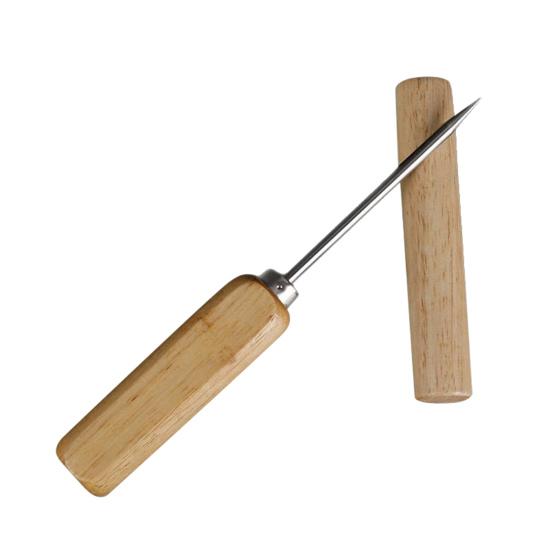 Ice Picks Stainless Steel Ice Cone with Wooden Handle Manual Ice Modeler Ice Crusher Tool for Ice Sculptures Mixing And Chiseling