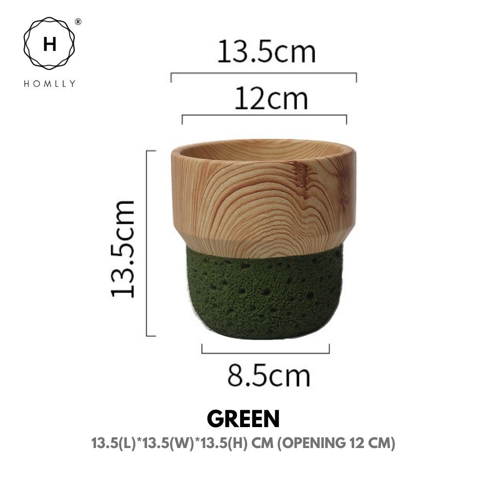 

Homlly Nordic Cement Bonsai Green Flower Pot (Different Colors) (X3PCS) Green X3