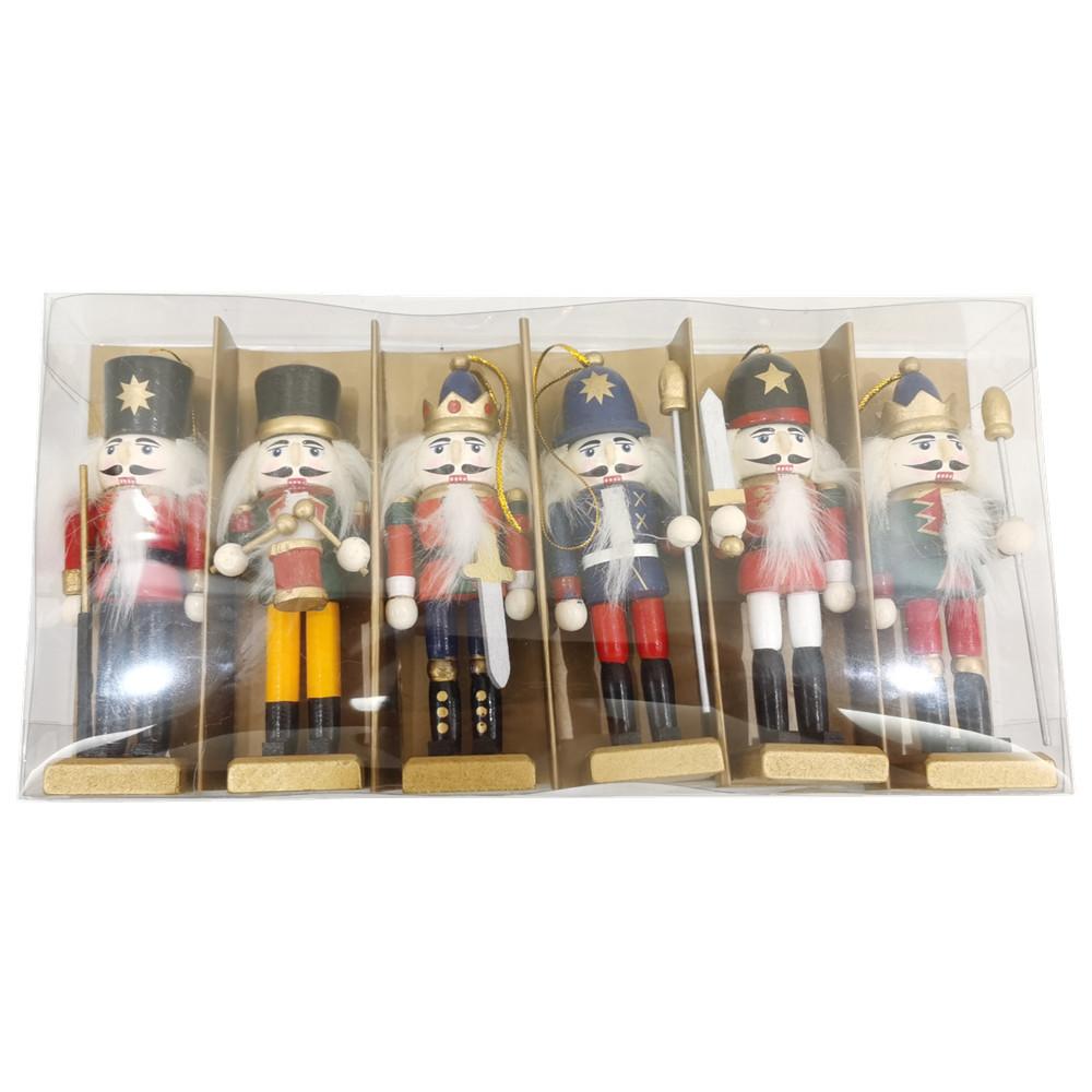 12cm Nutcracker Puppet Ornaments Desktop Decoration Cartoons Walnuts Soldiers Band Dolls Nutcracker Miniatures