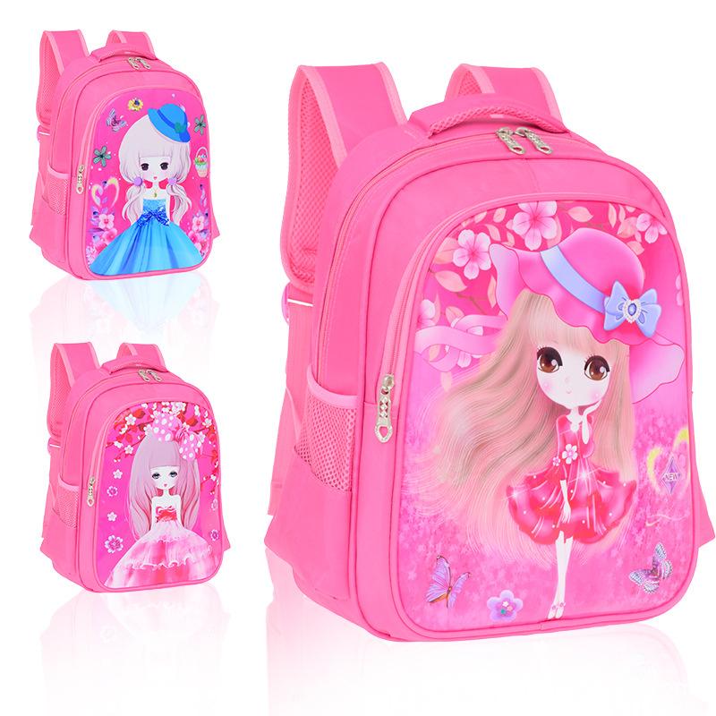 New Cartoon Cute School Backpacks For First And Second Grade Primary School Students Girls' Children'S Double Shoulder Backpacks