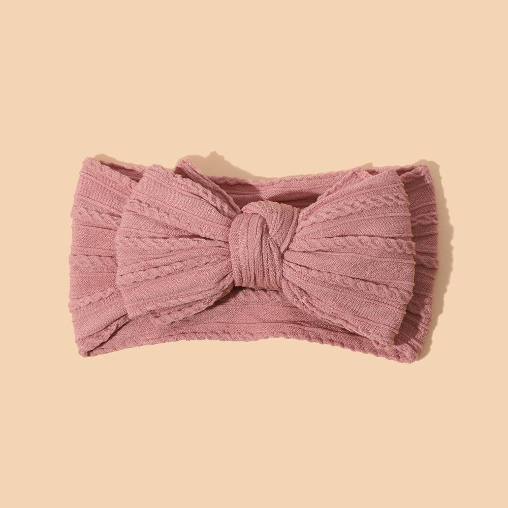 European & American Children's Double-Layer Bow Headband - Soft Nylon Infant Fontanel Protection 