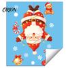 Removable Window Clings for Winter Santa Claus Christmas Static Clings, Glass Stickers with Snowflake Bear Waterproof PVC Doors Bell Patterns,