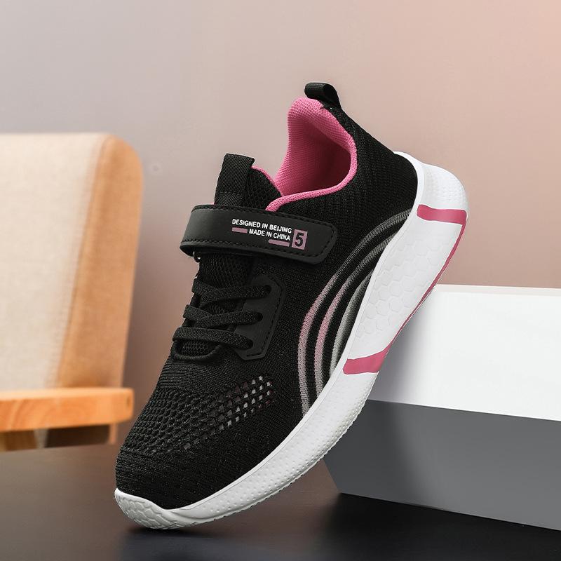 Children's sports shoes spring and summer new girls breathable mesh lightweight running shoes simple casual shoes explosion