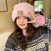 Winter Bear Ear Thermal Hat New Plush Women's Hat Loose Fashion Face Small Pullover Hat