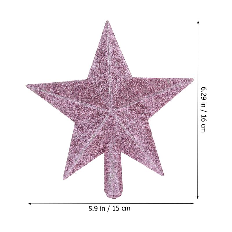 20cm Christmas Tree Decoration Sprinkled Pink Christmas Tree Top Star Christmas Tree Sparkle Star Glittering Xmas Tree Topper