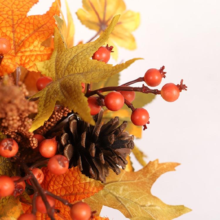 Fall Maple Leaf Pinecone Berry Set Decor Pumpkin Photography Table Centerpiece