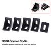 5Pcs Corner Bracket Fitting Black Angle Aluminum Connector 2020/2028/3030/3060/4040/4545 For Industrial Aluminum Profile